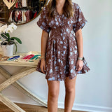 The Beth Dress in Chocolate Brown