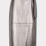 Esqualo Faux Leather Wrap Skirt