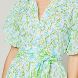 Bella Tu Riley Dress in Tulips-Blue