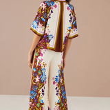 The Geri Pant in Prairie Floral Cinnamon Ivory