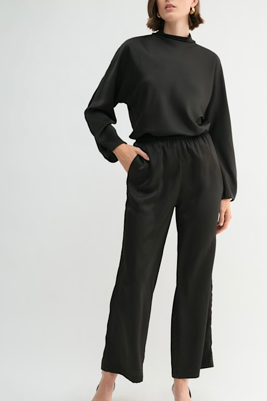 Satin Mock Neck Blouse – Wonderfully Made Clothing Co. Satin Mock Neck Blouse – Wonderfully Made Clothing Co.
