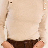 MB Sweater with Gold Button Detail