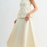 The Peplum and Flare Twill Set