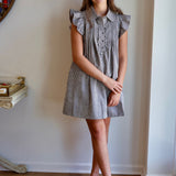 The Gingham Dress in Mocha Grey
