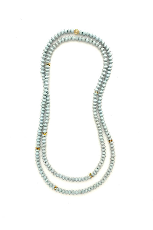 Anchor Beads Long Wrap Necklace