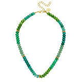 Susan Shaw Green and Gold Bead Necklace