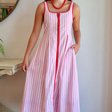 The Pink and Red Stripe Midi