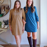 Joy Joy Placket Collar Dress