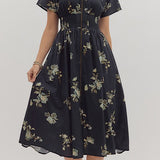 The Betsy Dress in Black Floral