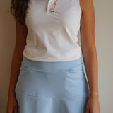 Smith & Quinn Alice Ruffle Polo in White/Tomato