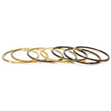 Natural Horn Bangle Set of 7 With Lacquer