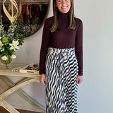 The Sarah Pleated Midi Skirt