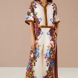 The Geri Pant in Prairie Floral Cinnamon Ivory