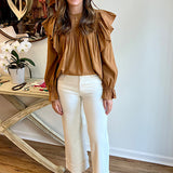 The Ruffle Detail Top in Camel