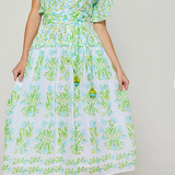 Bella Tu Riley Dress in Tulips-Blue