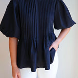 The Pleated Puff Sleeve Top
