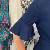 Navy Button Down Maxi Dress