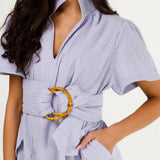 Holly Shae Gretchen in Blue and White Stripe