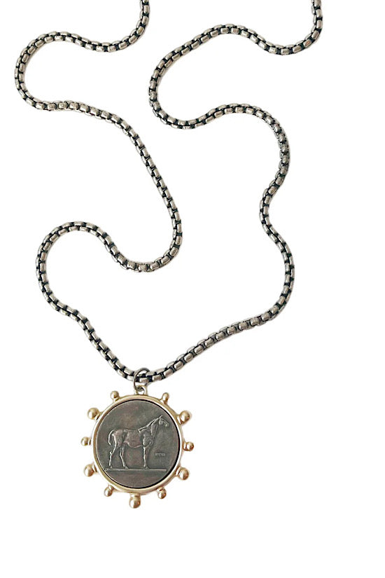 Derby Horse Coin Necklace