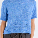 MB Short Sleeve Sweater in French Blue