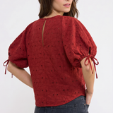 Embroidered White Cotton Blouse