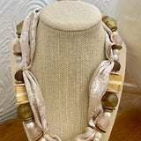 Beaded Bandana Necklace | Pearl