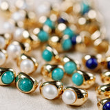Pearl Huggie Mini Hoop Earrings