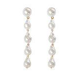 Natural Pearl Statement Drop Statement Earrings