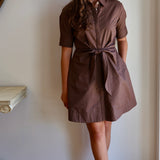 Tie Front Button Down Dress
