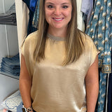 FINAL SALE: Esqualo Crushed Satin Top
