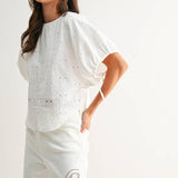 Embroidered White Cotton Blouse