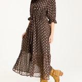 Holly Shae Catherine in Chocolate Brown Lurex