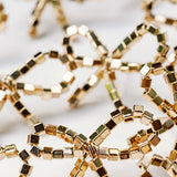 Mini Gold Beaded Bow Earrings