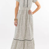 Lindsay Dress in Black Pinpoints