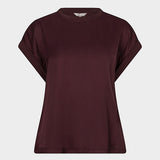 Esqualo Satin Roll-Up Sleeve Top