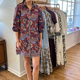FINAL SALE: The Ava Dress in Brown Florals