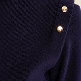 MB Sweater with Gold Button Detail