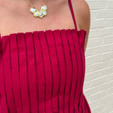 The Pleated Maxi in Ruby