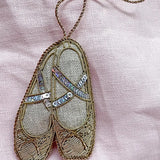 Handmade Irish Linen Ballet Shoe Ornament