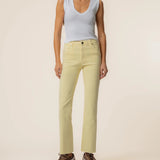 Kut from the Kloth Kelsey High Rise Ankle Length in Pastel Yellow