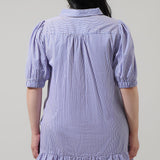 Blue Striped Button Down Dress