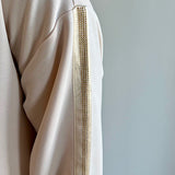 Esqualo Modal Top in Natural with Stud Detail