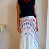 Noelle Fair-Isle Print Pleated Skirt