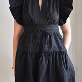 Flutter Sleeve Poplin Mini Dress