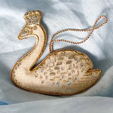 Swan Ornament from Irish Linen