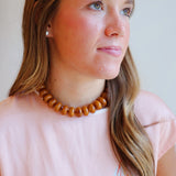 Bailey Chunky Beaded Necklace- Tortoise