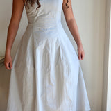 Vertical Seam Midi Dress in Gray