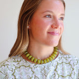 Bailey Chunky Beaded Necklace- Chartreuse