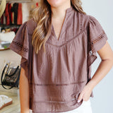 The V-Neck Flutter Sleeve Top