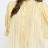Button-Up Blouse with Ruffle Sleeve